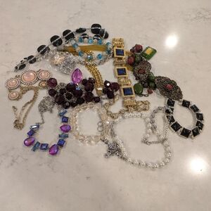 Set Of 8 Necklaces And 7 Bracelets